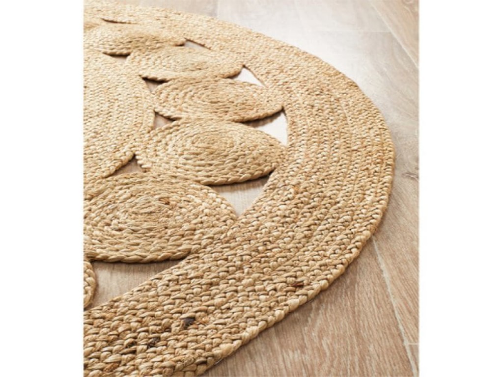 Χαλί Γιούτα Στρογγυλό Βαμβακερό Cycle Γαρύφαλλο | Γαρύφαλλο - Λευκά Είδη